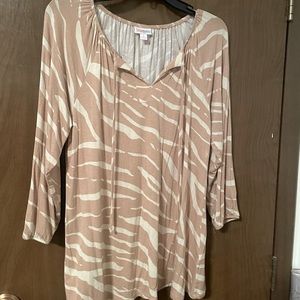 EUC LulaRoe Debra peasant top-LIKE NEW Zebra print